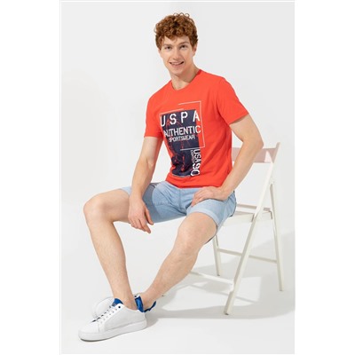 Erkek Kırmızı Bisiklet Yaka Tişört