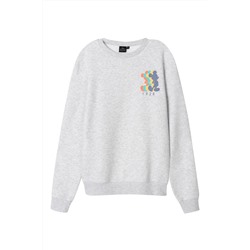 Sudadera Mickey Disney Gris claro jaspeado
