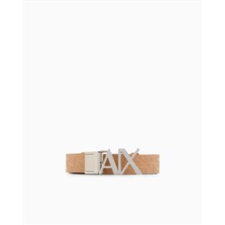 Reversible belt with logo
