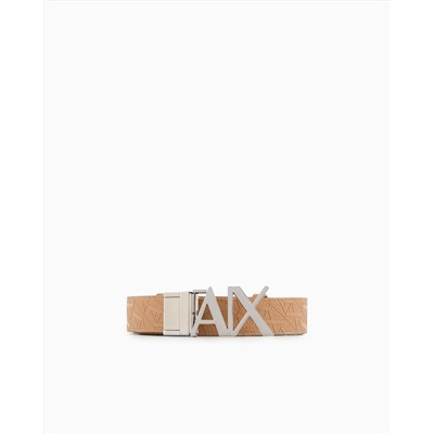 Reversible belt with logo