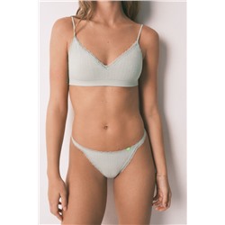 Tanga Seamless encaje verde