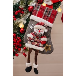 Новогодние носки для подарка Дед мороз и Снеговик 2 шт