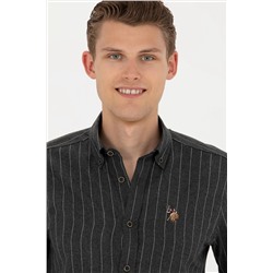 Erkek Antrasit Uzun Kollu Gömlek