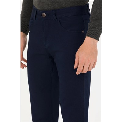 Erkek Lacivert Kanvas Pantolon