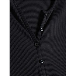 Strickkleid mit Gestreifter Struktur