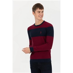 Erkek Bordo Bisiklet Yaka Triko Kazak