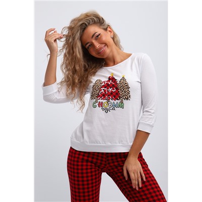 Пижама женская П162 Нарядные Ёлочки