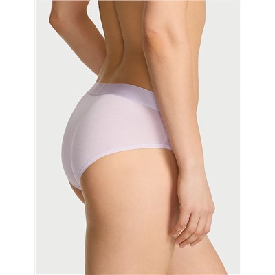 Logo Cotton Heart Shine Patch Hiphugger Panty