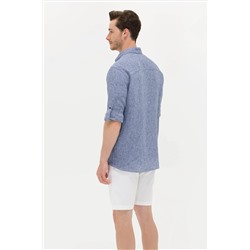 Erkek Lacivert Uzun Kollu Gömlek