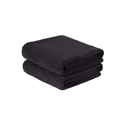AYHANHOME Siyah 2'li Mikrofiber Spor Havlusu Leke Tutmayan Kuaför Berber Havlu 50x90 Cm 2'Lİ*SPORHAVLU