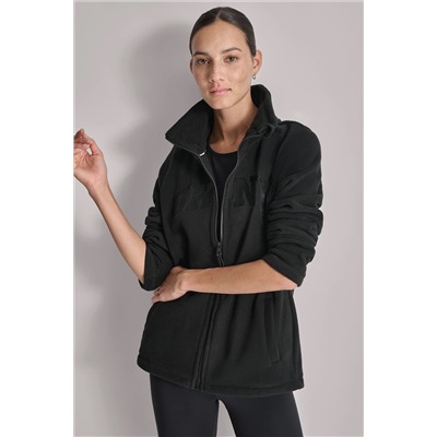 TECH FLEECE FULL ZIP JACKET WITH VARSITY TWILL LOGO