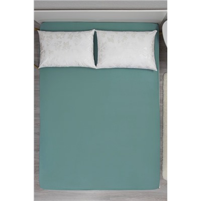 Простыня на резинке аквамарин 180х200  бязь 120гр/м Текстильная коллекция