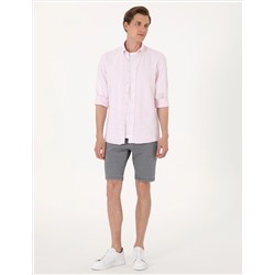 Nar Çiçeği Slim Fit Uzun Kollu Gömlek