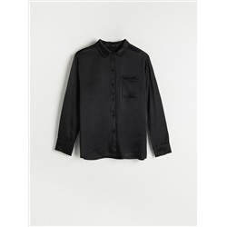 Pyjama-Hemd mit hohem Seidenanteil