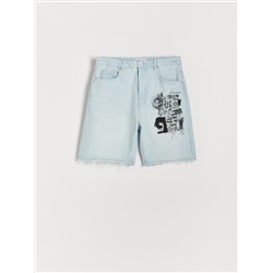 Baggy-Shorts mit Druck