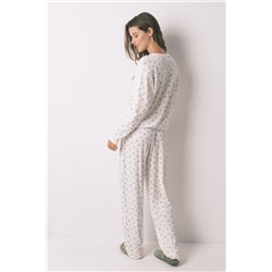 Pijama largo 100% algodón canalé Mafalda
