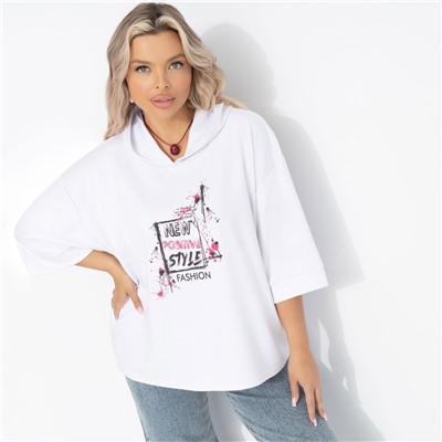 Футболка свободная с капюшоном, Раздать стиля