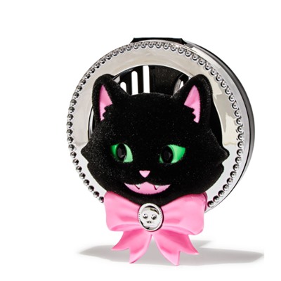 White Barn  Cat With Skull Bow Car Fragrance Holder