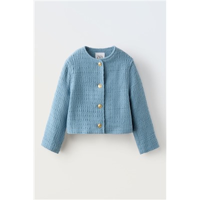 TEXTURED JACKET WITH BUTTONS