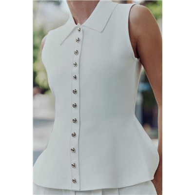 PEPLUM KNIT VEST TO