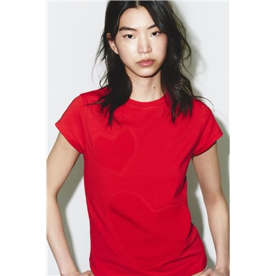 CAMISETA CORAZONES MANGA CORTA