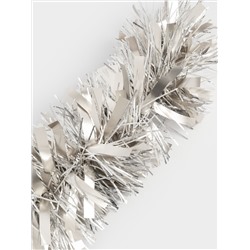 Гирлянда декоративная, 2 м, мишура, серебристая, New year