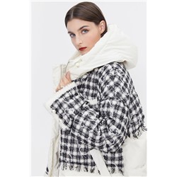 Anorak con capucha Negro y blanco