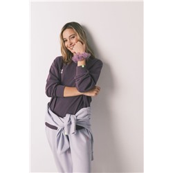 Sudadera felpa algodón morada