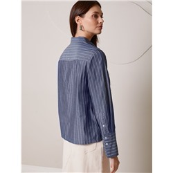 Блузка свободного силуэта в полоску из 100 % хлопка