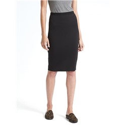 LIFE IN MOTION Wrinkle-Resistant Stretch Neoprene Pencil Skirt