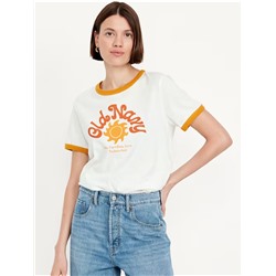 EveryWear Logo-Graphic Ringer T-ShirtImage