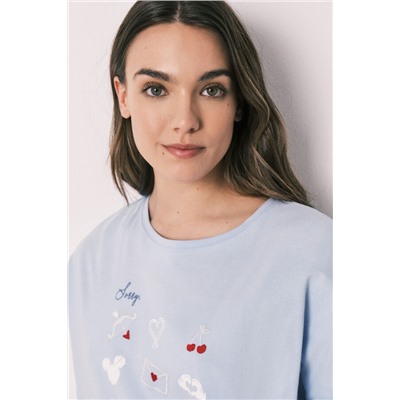 Pijama largo algodón Mickey Cherry