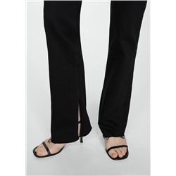 Jeans rectos tiro medio aberturas