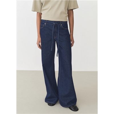 Jeans wideleg tiro bajo cinturón