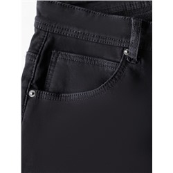 Джинсы классического кроя из эластичного денима на ФЛИСЕ