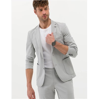 Gri Ekstra Slim Fit Spor Takım Elbise