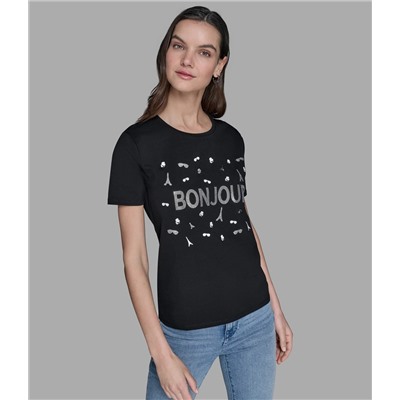 LUXE BONJOUR WHIMSY PINS TEE