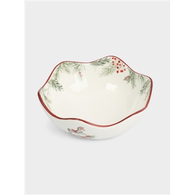 Салатник, 16х6 см, 420 мл, керамика D, красный, Лошадка, Festival