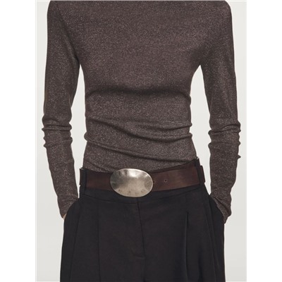 Женский лонгслив с металлизированной нитью МАССИМО Д