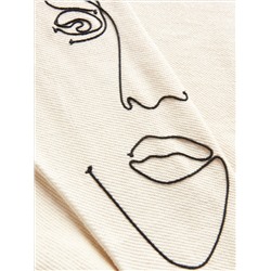 Hoodie aus Strukturjersey mit Stickereidetail