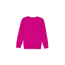 Kız Çocuk Menekşe Basic Bisiklet Yaka Kazak