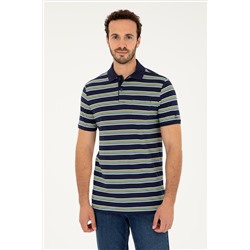 Erkek Regular Fit Polo Yaka Lacivert Tişört