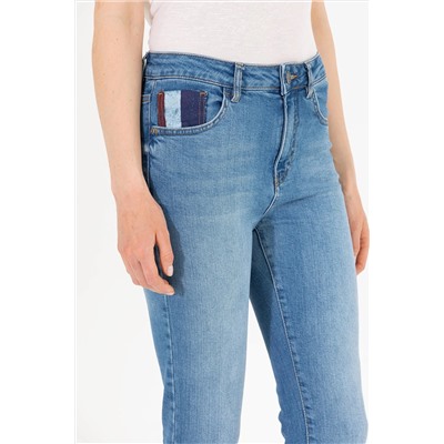 Kadın Mavi Jean Pantolon