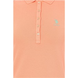 Kadın Somon Polo Yaka Örme Elbise