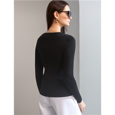 Джемпер тонкой вязки из вискозы с нейлоном