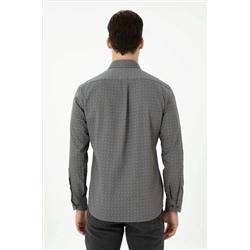 Erkek Antrasit Uzun Kollu Gömlek