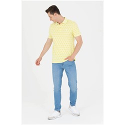 Erkek Açık Sarı Polo Yaka Tişört