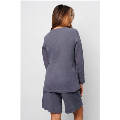 Костюм летний с шортами на запах 407GRY