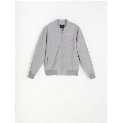 Sweatshirt im Bomberstil mit Baumwollmischung