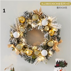 Венок с подсветкой. Украшение на дверь